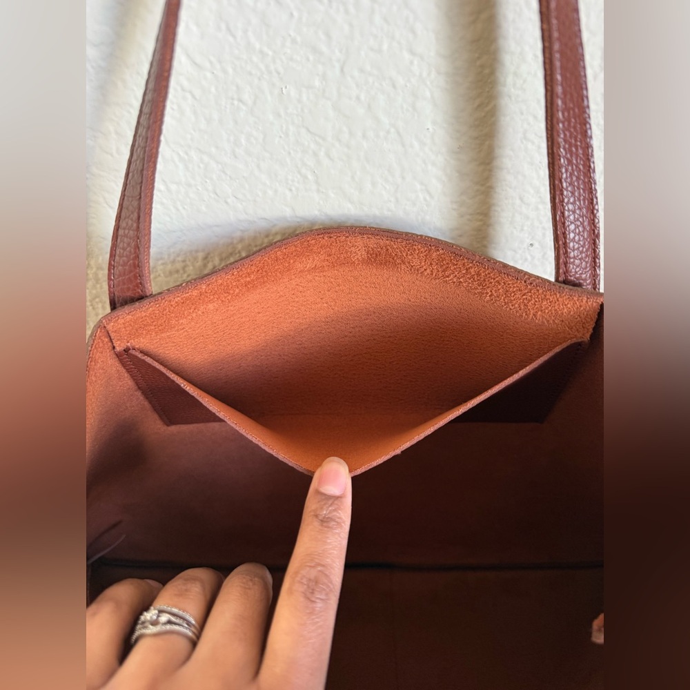 Vince Camuto Brown and Black Tote Bag/Dust Bag - Picture 5 of 7
